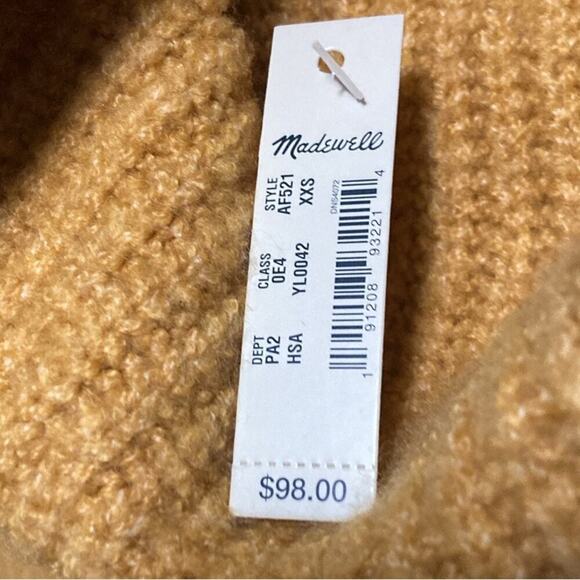 NWT * MADEWELL Mercer Turtleneck Sweater in Coziest Yarn in Heather Saffron - Picture 6 of 12
